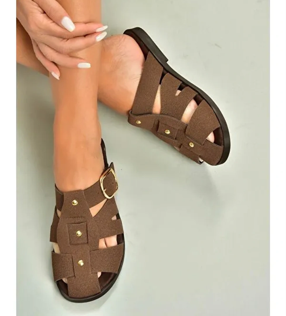 Kahverengi Kadın Terlik U458334202