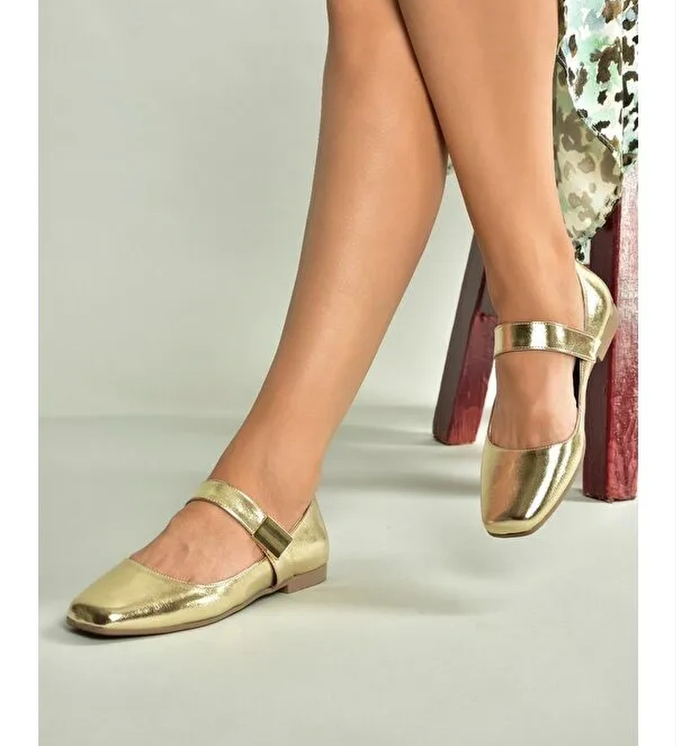 Fox Shoes Sarı Fox Shoes Babet Kadın