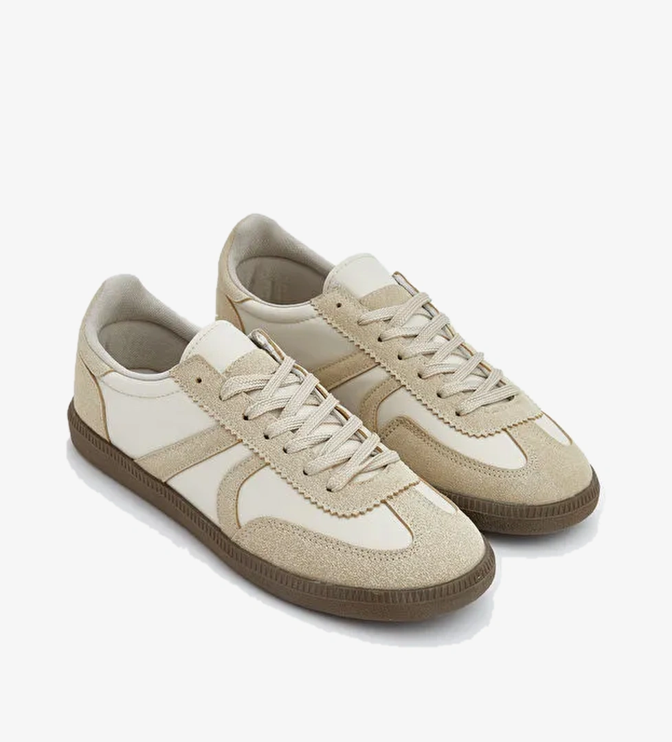 Süet Görünümlü Kadın Spor Ayakkabı - Görsel 1