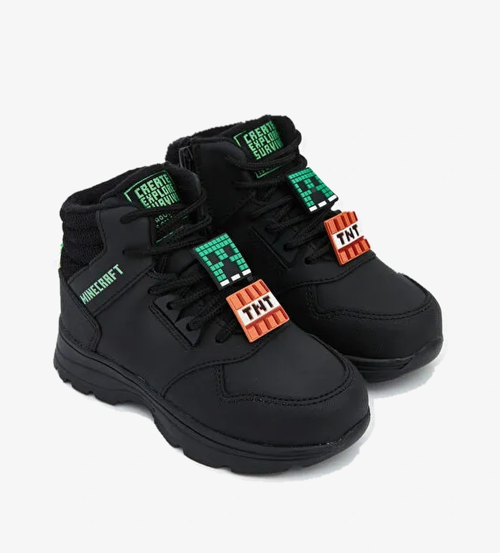 Minecraft Baskılı Erkek Çocuk Bot - Görsel 1