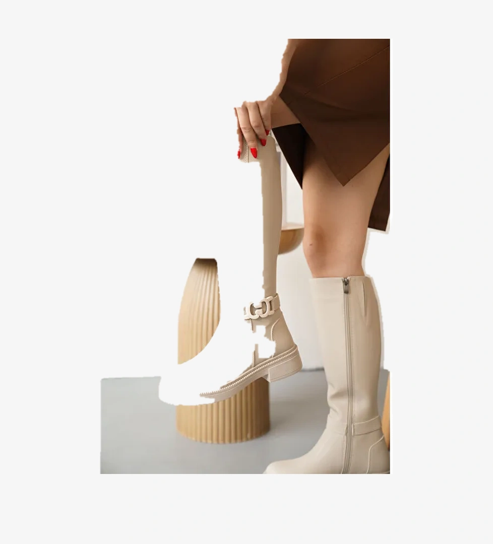 D942 Soğuk Geçirmez Kışlık Kadın Çizme - Görsel 1