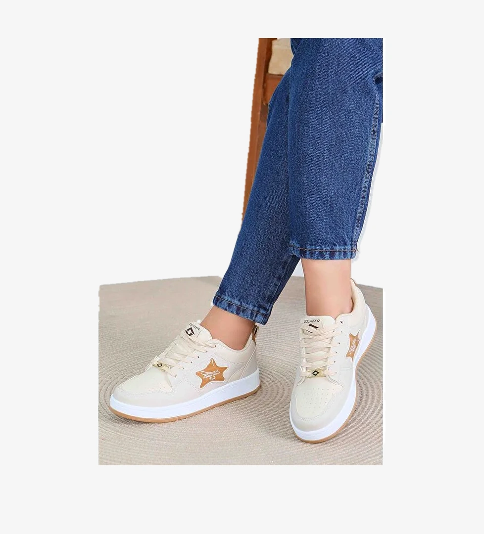 Kadın Bej Spor Ayakkabı - 27560 - Görsel 1