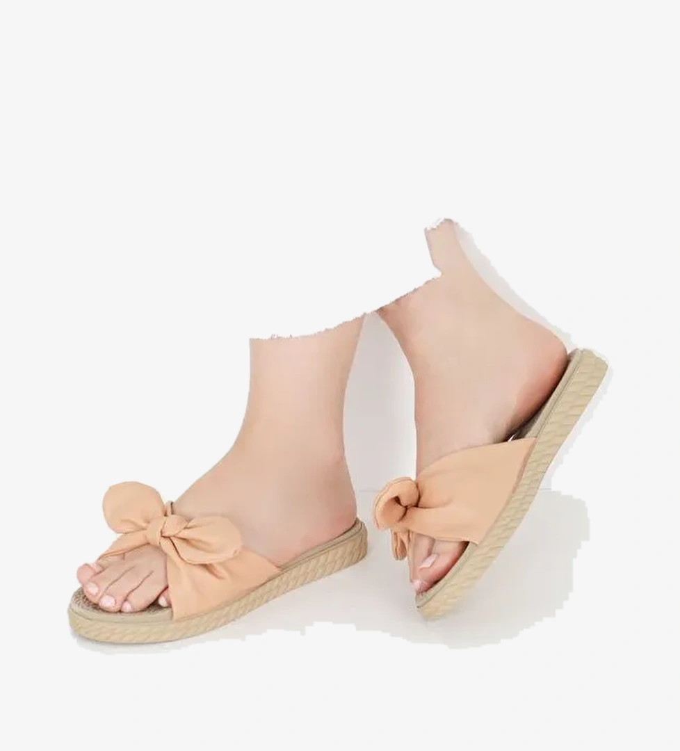 Kadın Hardal Fyonklu Terlik - 27408 - Görsel 1