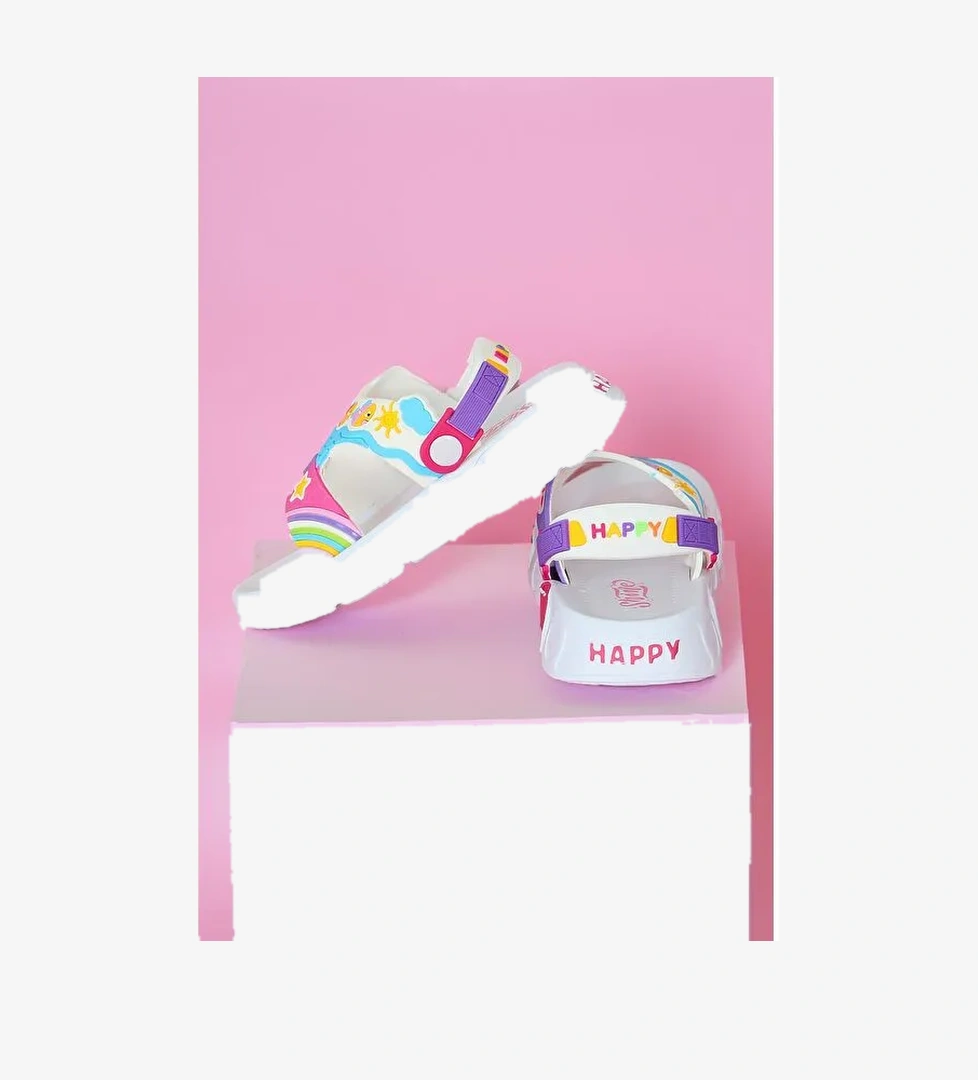 Kadın Beyaz Çocuk Sandalet Terlik - 27563 - Görsel 1