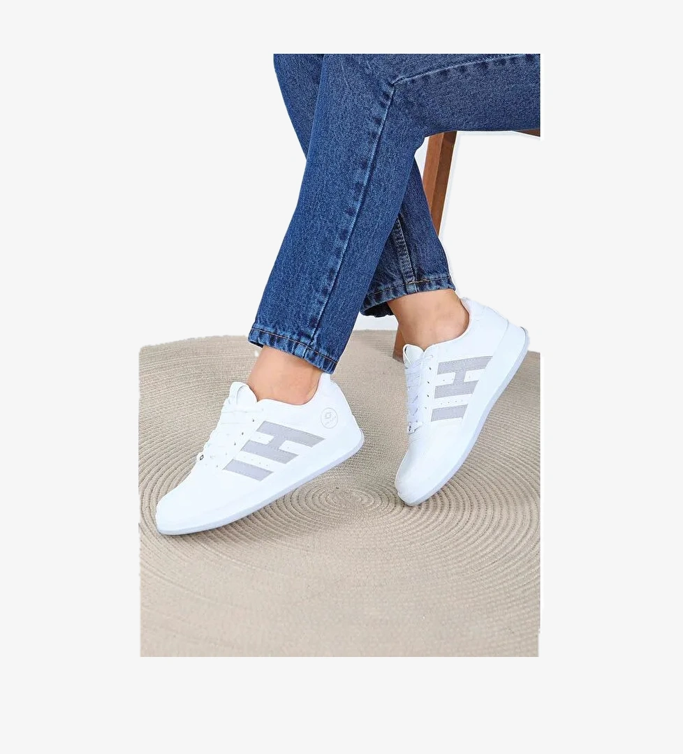 Tofisa Kadın Beyaz Gri Spor Ayakkabı - 27559 model görseli