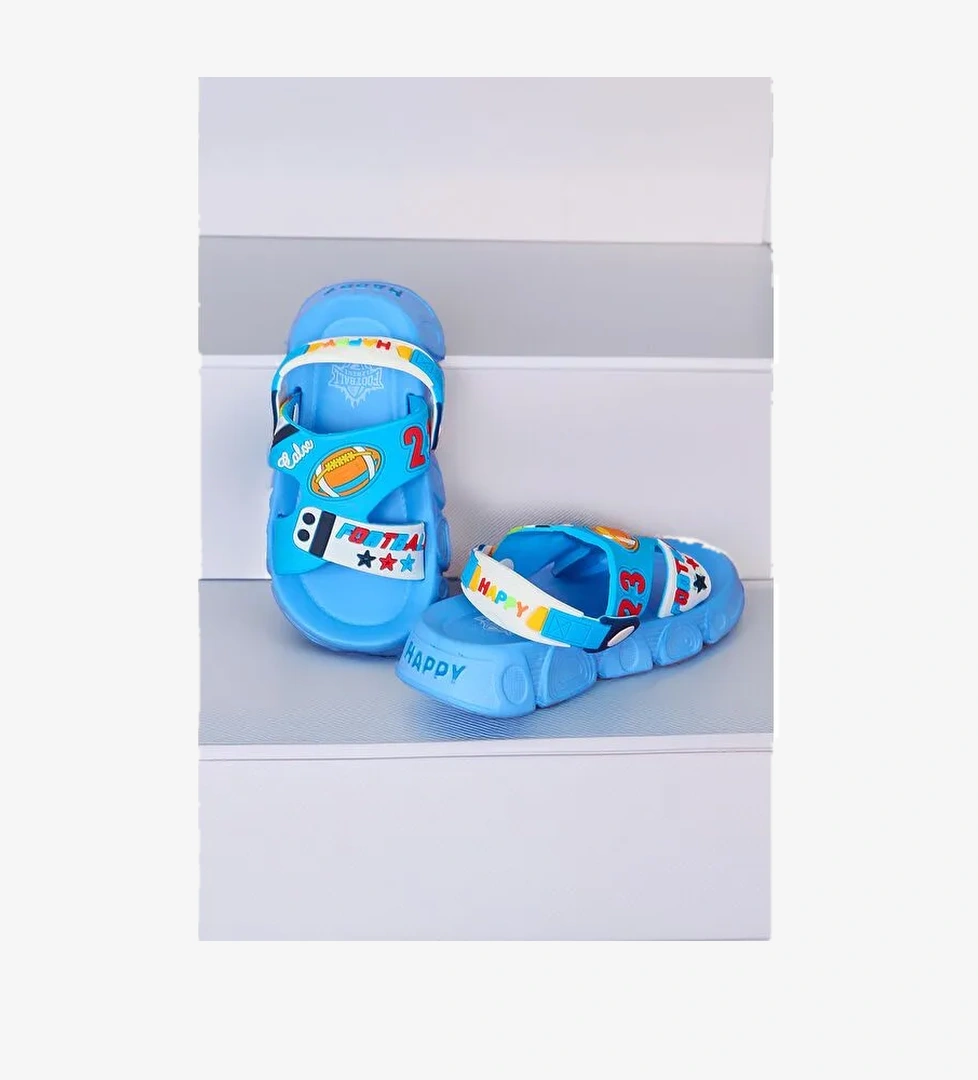 Kadın Mavi Çocuk Sandalet Terlik - 27562 - Görsel 1
