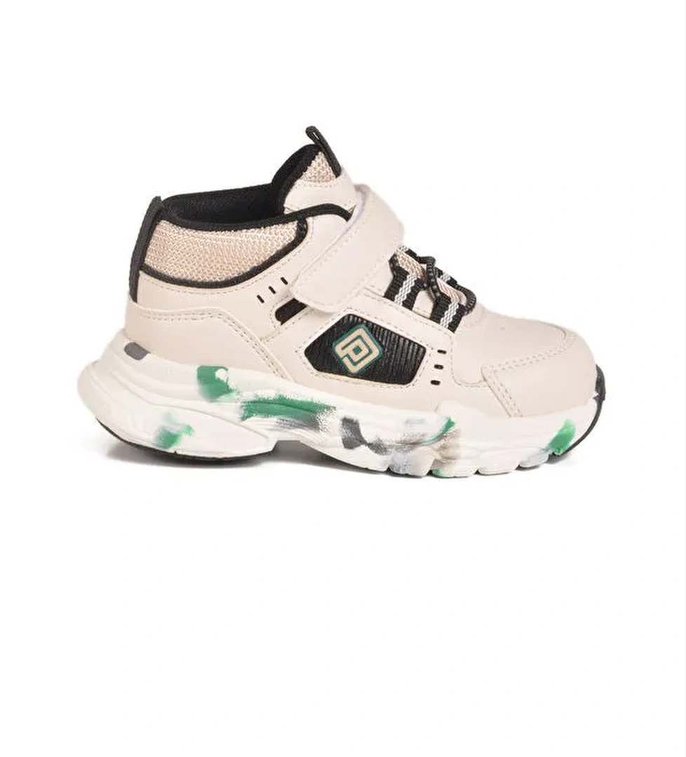 Krem Cırtlı Hafif Unisex Bebek Spor Ayakkabı 2063 B - Görsel 1