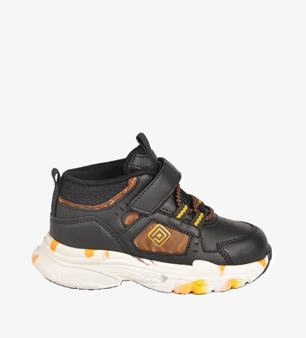 Siyah Cırtlı Hafif Unisex Bebek Spor Ayakkabı 2063 B - Görsel 1