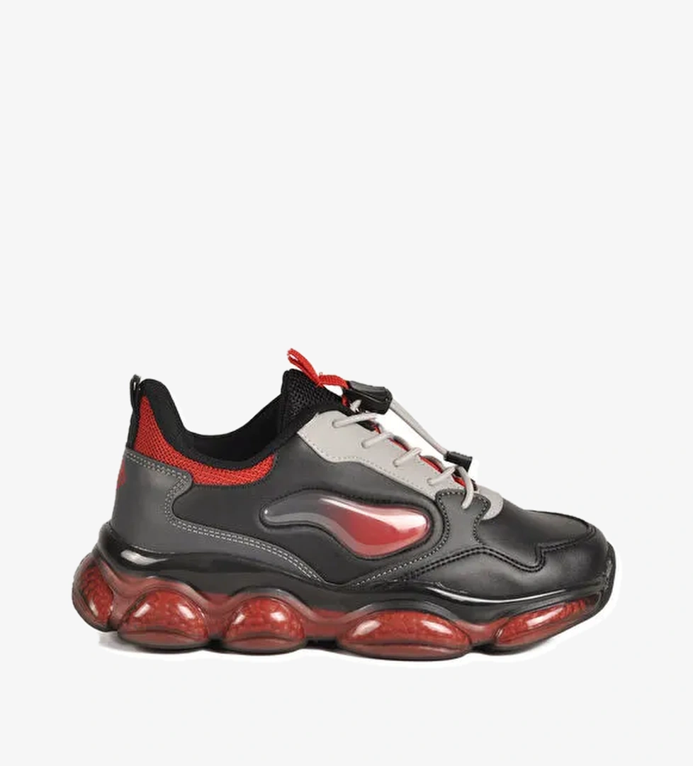 Siyah Kilit Bağcıklı Çocuk Spor Ayakkabı 2054 F