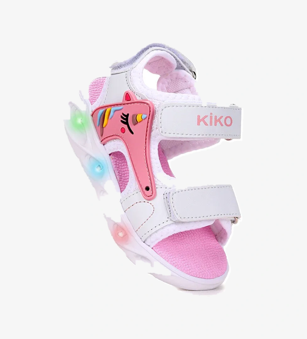 Günlük Işıklı Cırtlı Kız Bebek Sandalet Ayakkabı