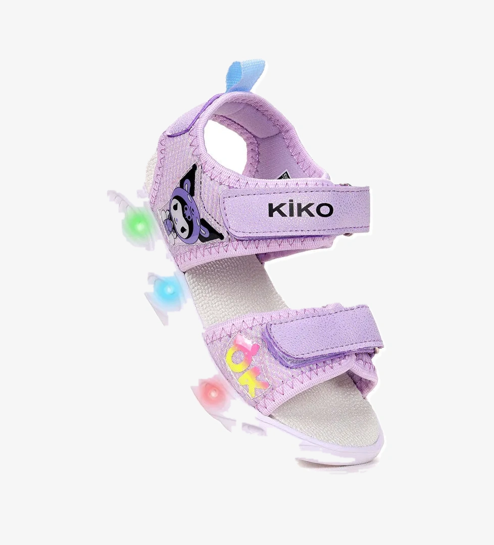 Kuruza Günlük Işıklı Cırtlı Kız Çocuk Sandalet Ayakkabı - Görsel 1