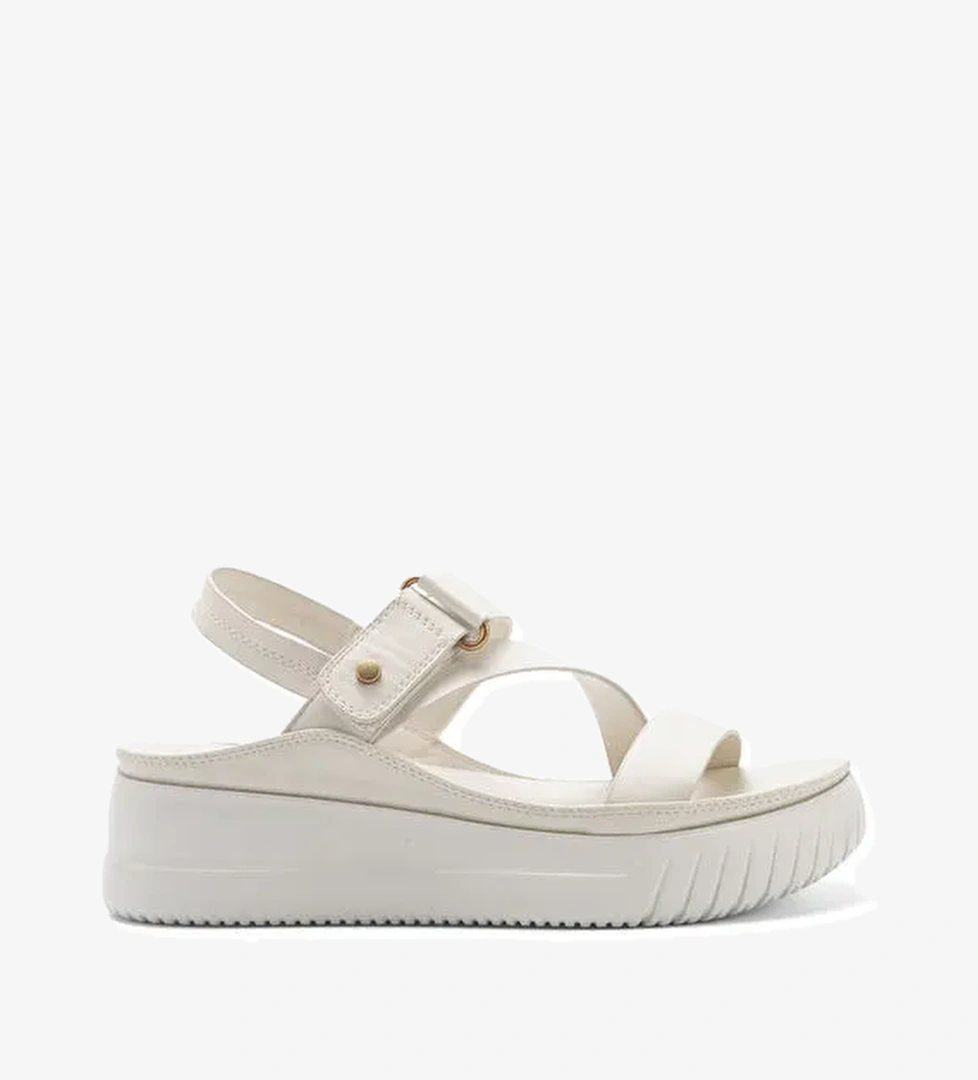 325571.Z 5FX Bej Kadın Dolgu Topuk Sandalet - Görsel 1