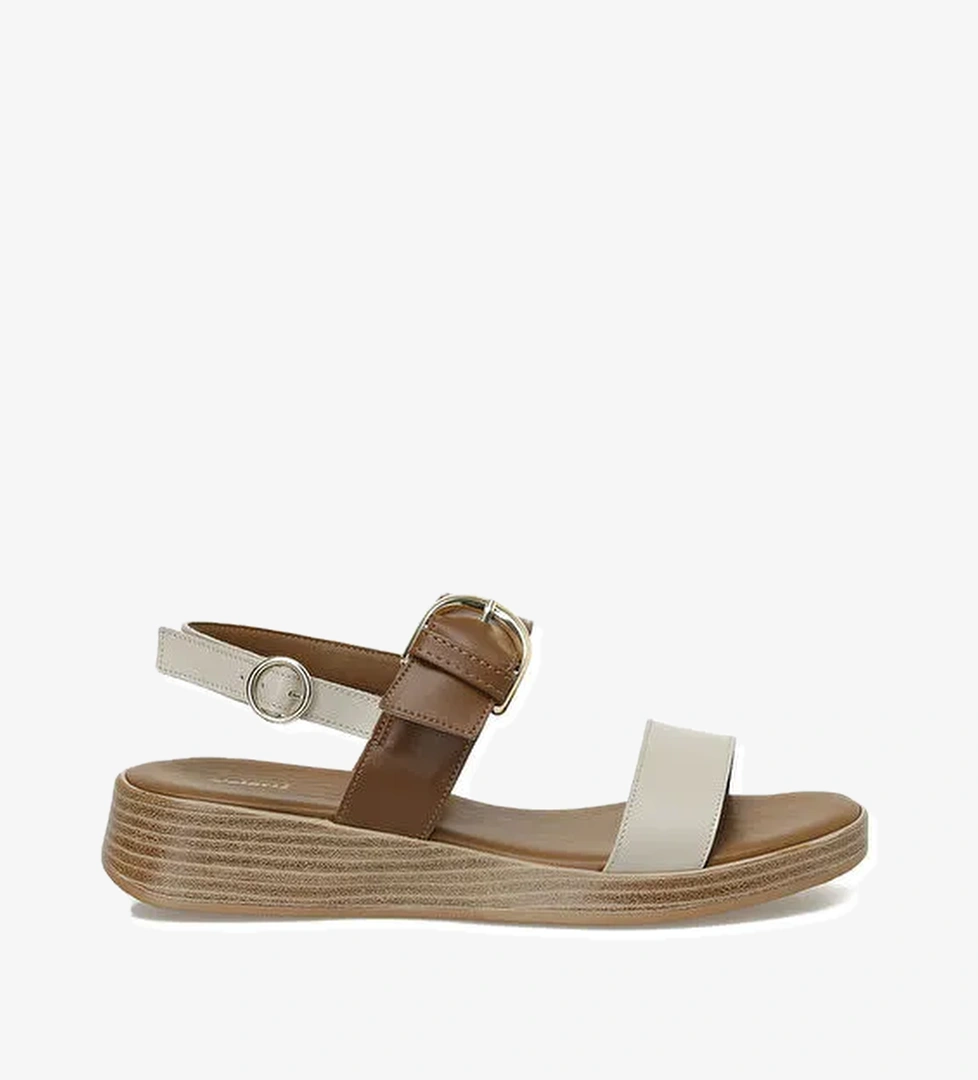 325067.Z 5FX Taba Kadın Dolgu Topuk Sandalet - Görsel 1