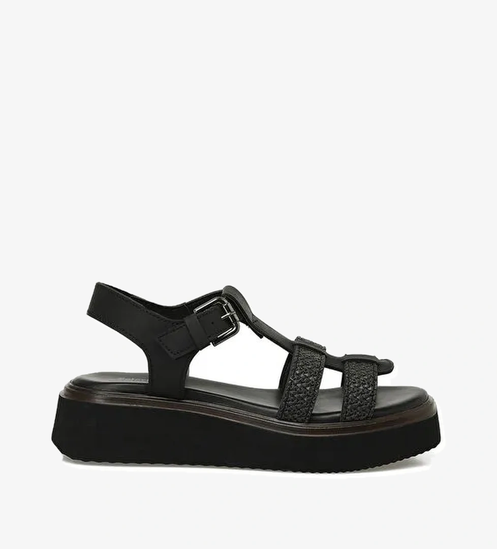 325064.Z 5FX Gri Kadın Dolgu Topuk Sandalet - Görsel 1