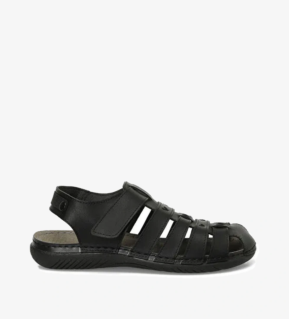 408025.M5FX Siyah Erkek Sandalet - Görsel 1
