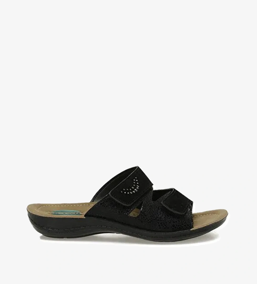 609002.Z5PR Siyah Kadın Ev Terliği - Görsel 1