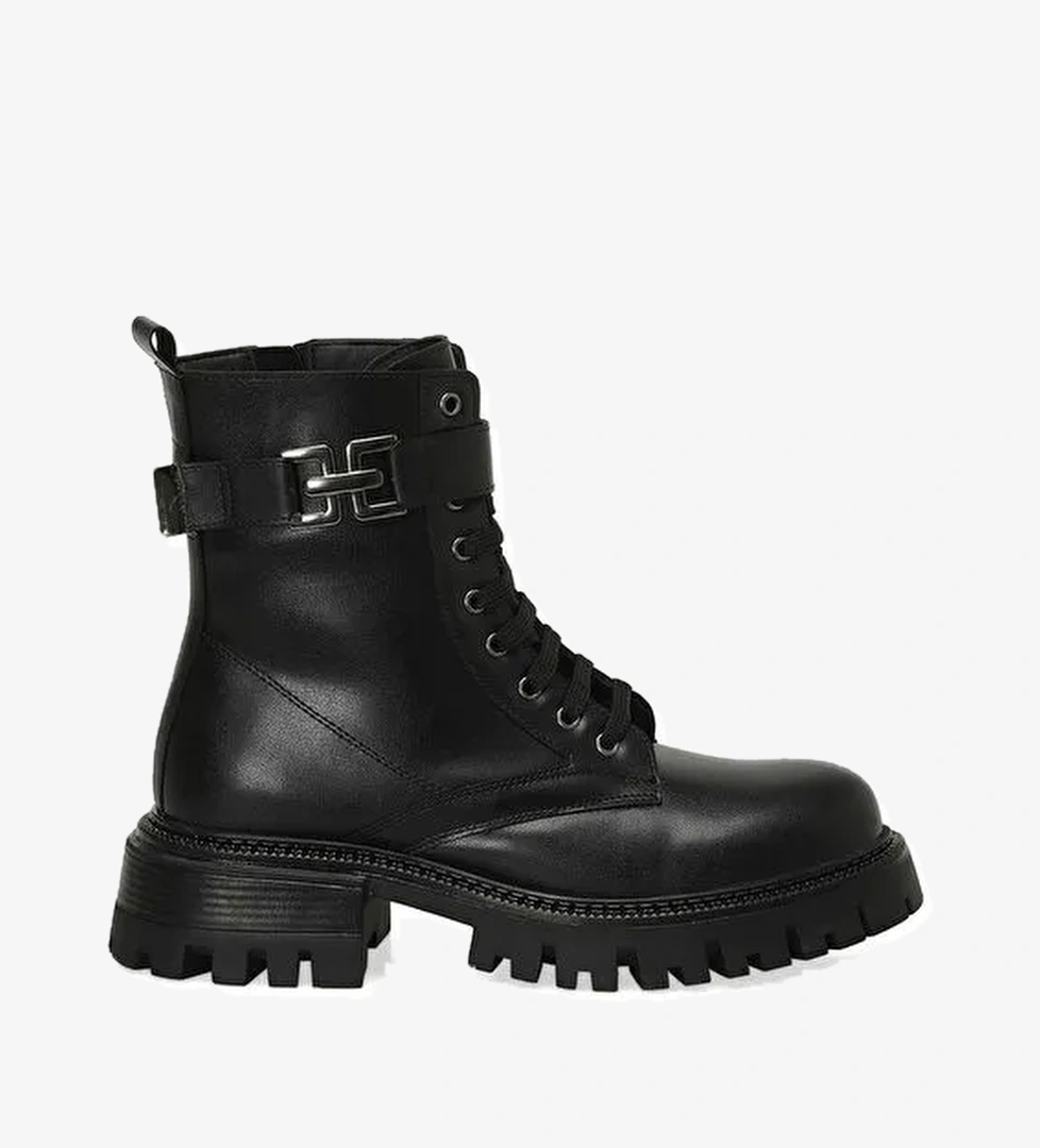 DUTO 4PR Siyah Kadın Rock Bot - Görsel 1