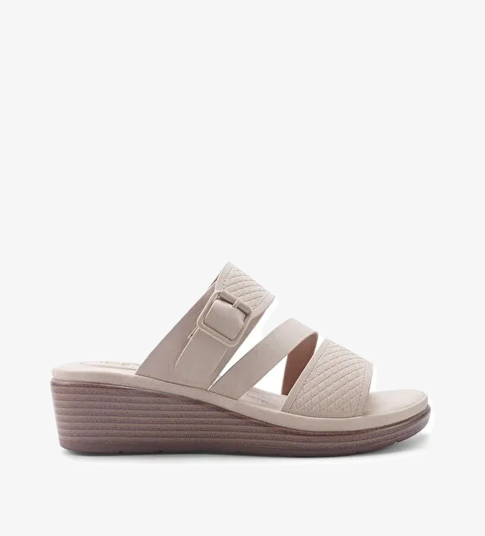 Polaris 5 Nokta 105511.Z5FX Bej Kadın Dolgu Topuk Terlik model görseli