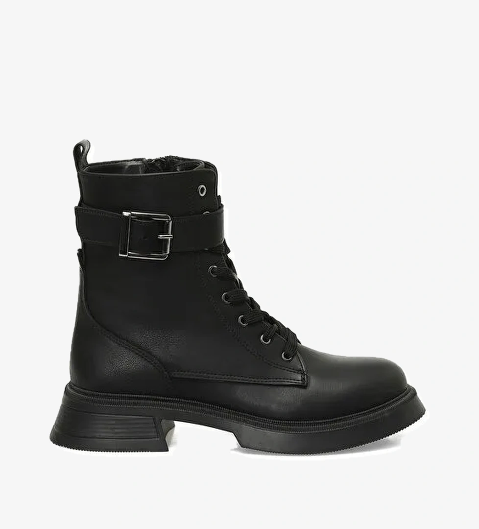 SHARON 4PR Siyah Kadın Düz Bot - Görsel 1