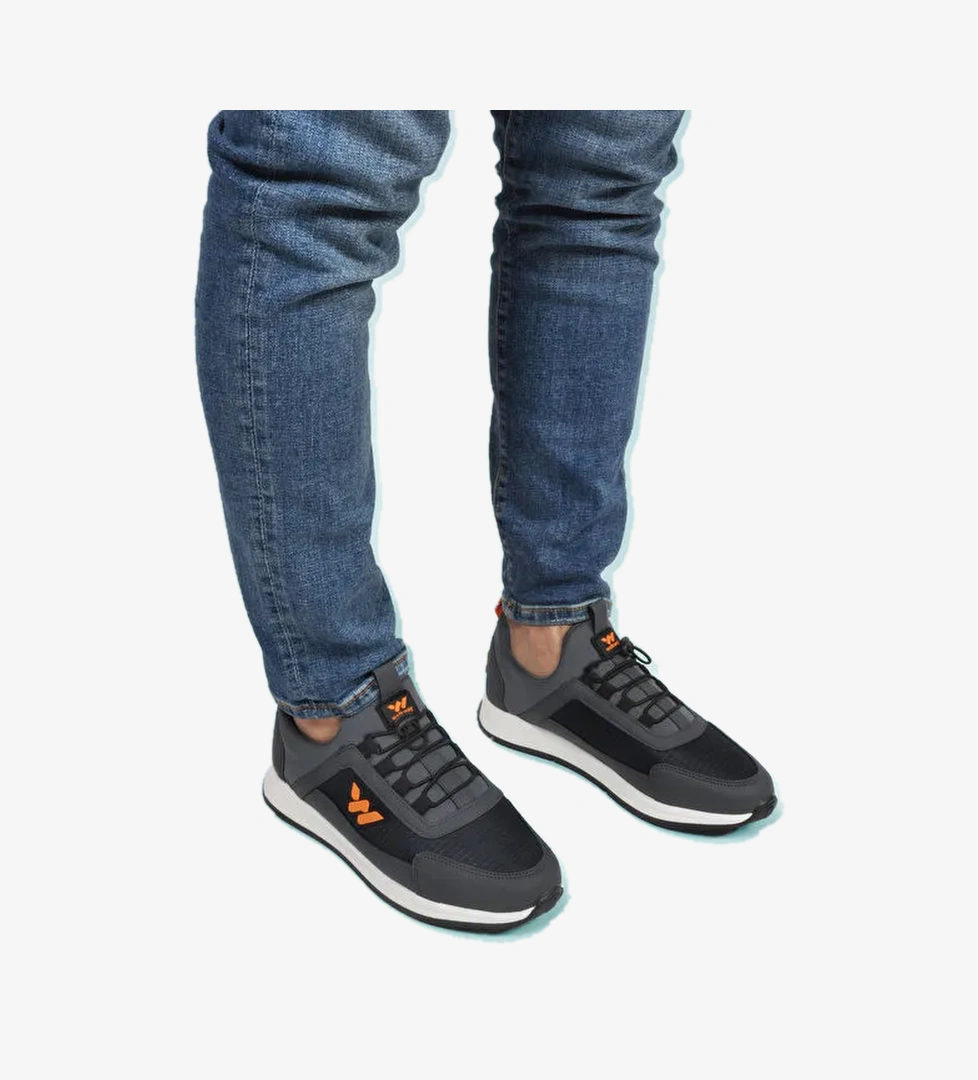 Füme Kilit Bağcıklı Hafif Esnek Erkek Spor Ayakkabı Apollo 166 M