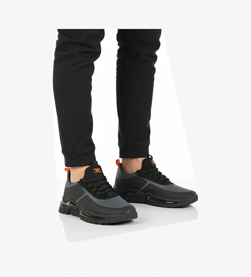 Walkway Siyah Bağcıklı Hafif Esnek Erkek Spor Ayakkabı Than 836 M model görseli