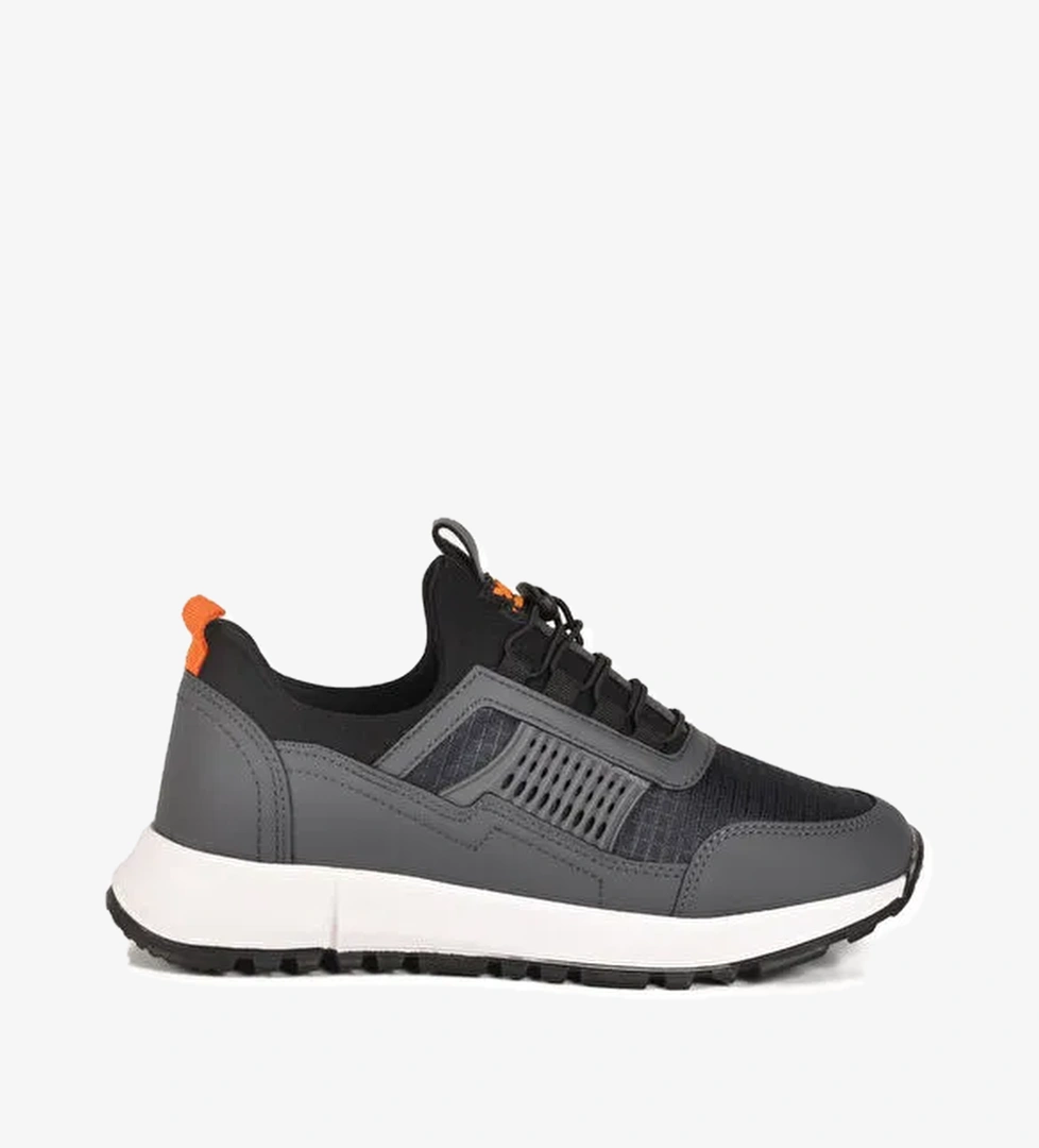 Füme Hafif Esnek Kilit Bağcıklı Unisex Spor Ayakkabı Nans 6006 G - Görsel 1