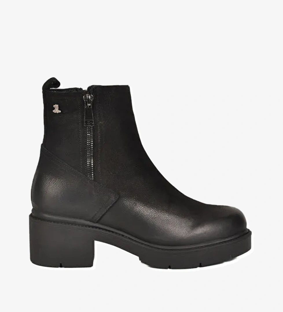 Siyah Nubuk Hakiki Deri Kadın Bot 2454601K Z