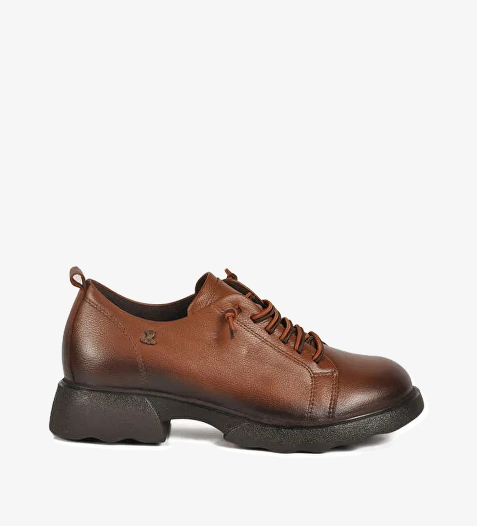 Taba Hakiki Deri Kadın Casual Ayakkabı 2553801K Z - Görsel 1