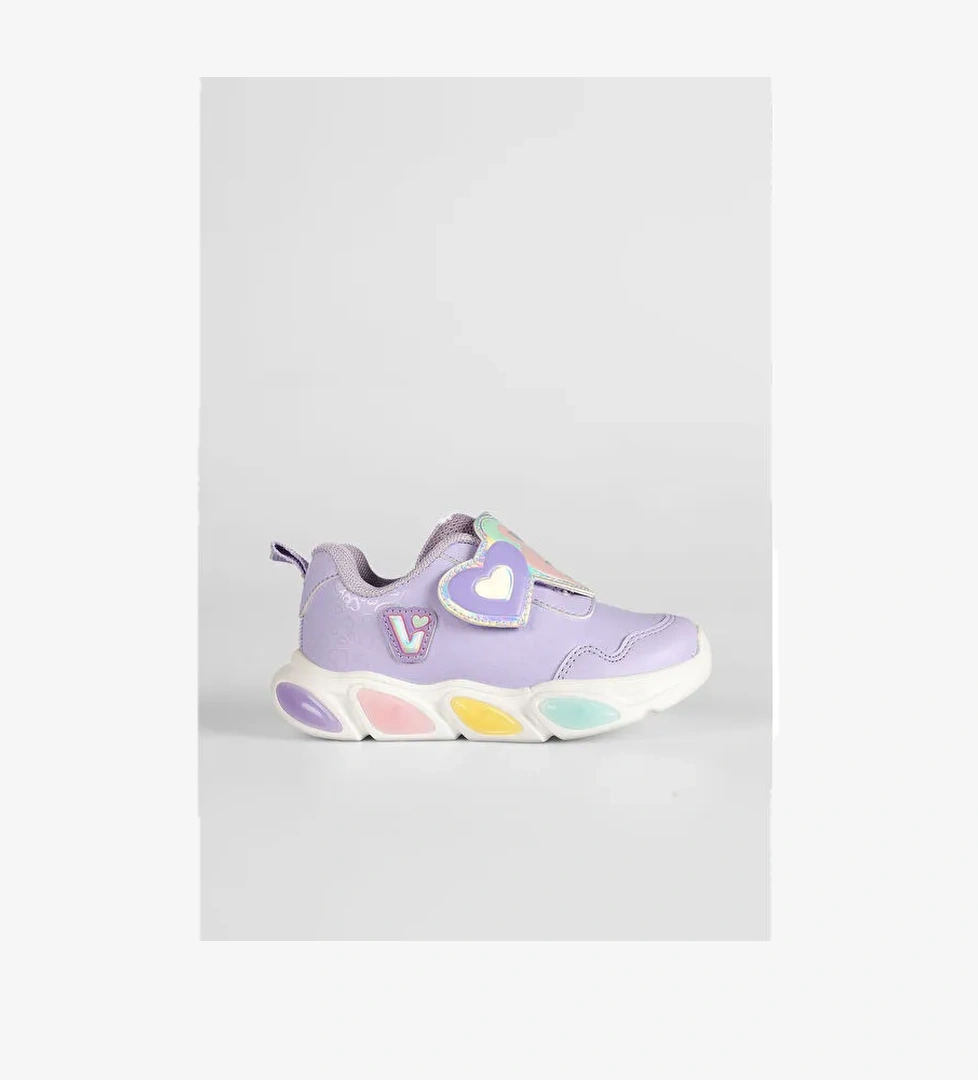 Lovely Işıklı Kız Bebek Lila Spor Ayakkabı - Görsel 1