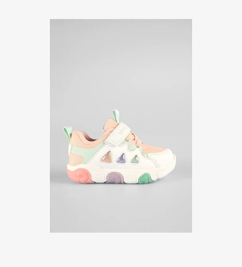 Phonex Işıklı Kız Okul Öncesi Pudra Spor Ayakkabı - Görsel 1