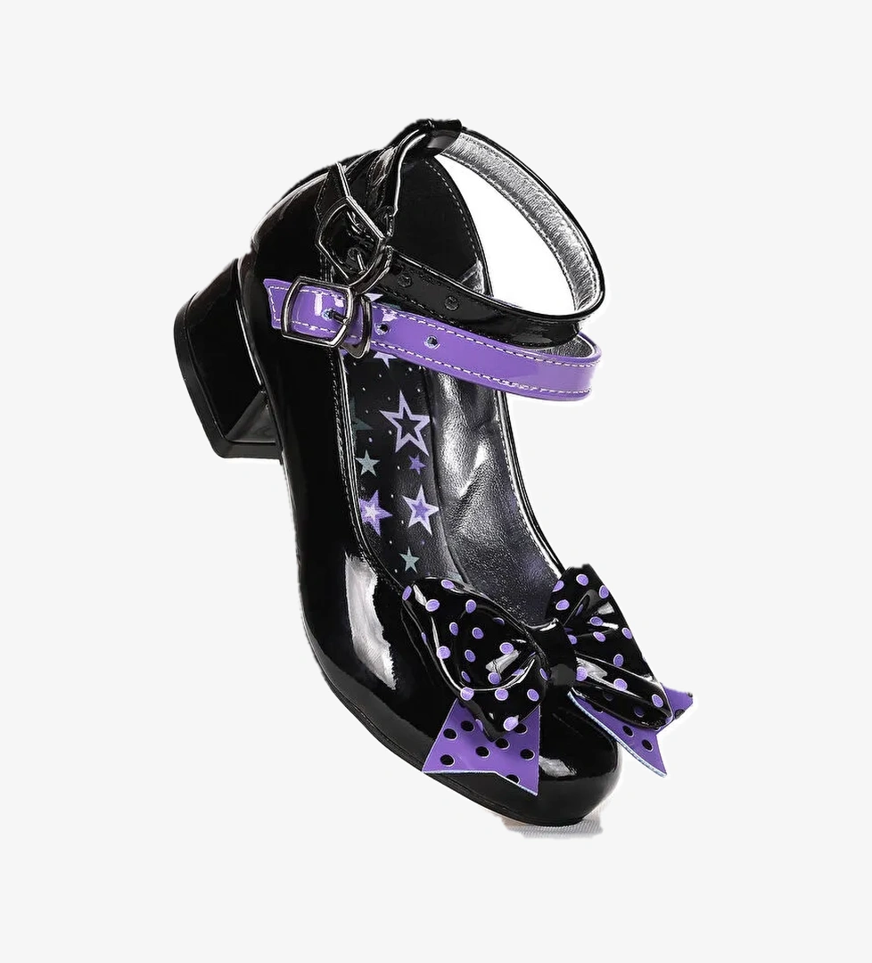 Star Fiyonklu Kız Çocuk Topuklu Abiye Ayakkabı - Görsel 1