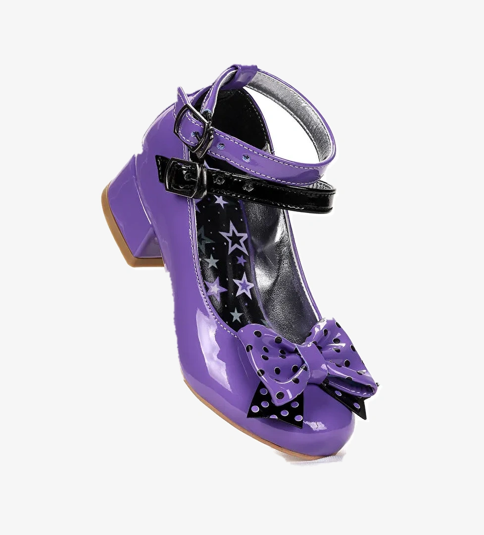 Star Fiyonklu Kız Çocuk Topuklu Abiye Ayakkabı - Görsel 1