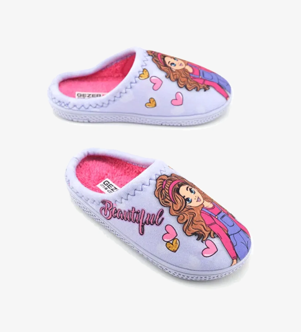 Kız Çocuk Kışlık Rahat Taban Ev Bahçe Gondol Terlik - Görsel 1