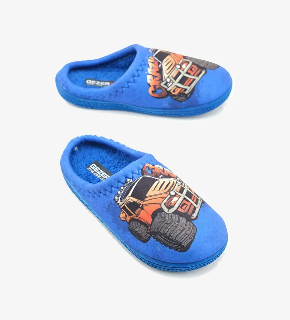 Erkek Çocuk Kışlık Rahat Taban Ev Bahçe Gondol Terlik - Görsel 1