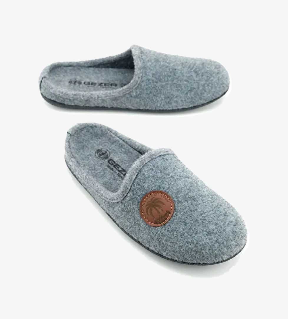 Erkek Kışlık Keçe Çıkarılabilir İç Taban Rahat Ev Bahçe Gondol Terlik