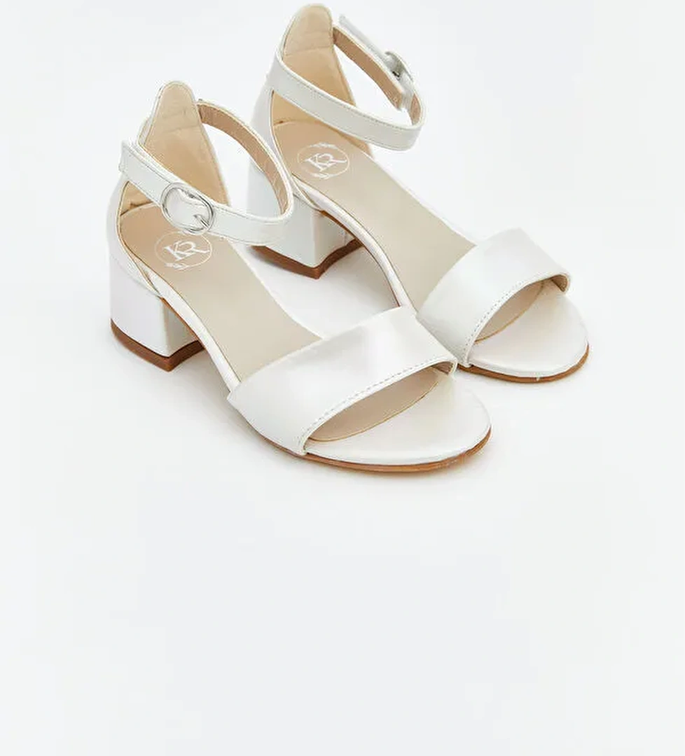 Koor Deri Görünümlü Kız Çocuk Topuklu Ayakkabı model görseli