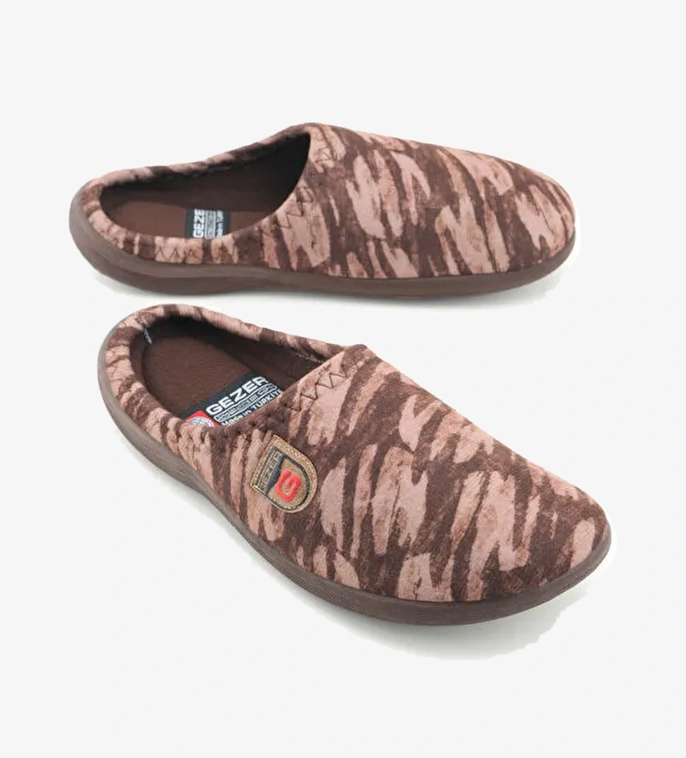 Gezer Erkek Kışlık PU Rahat Taban Ev Bahçe Gondol Terlik model görseli