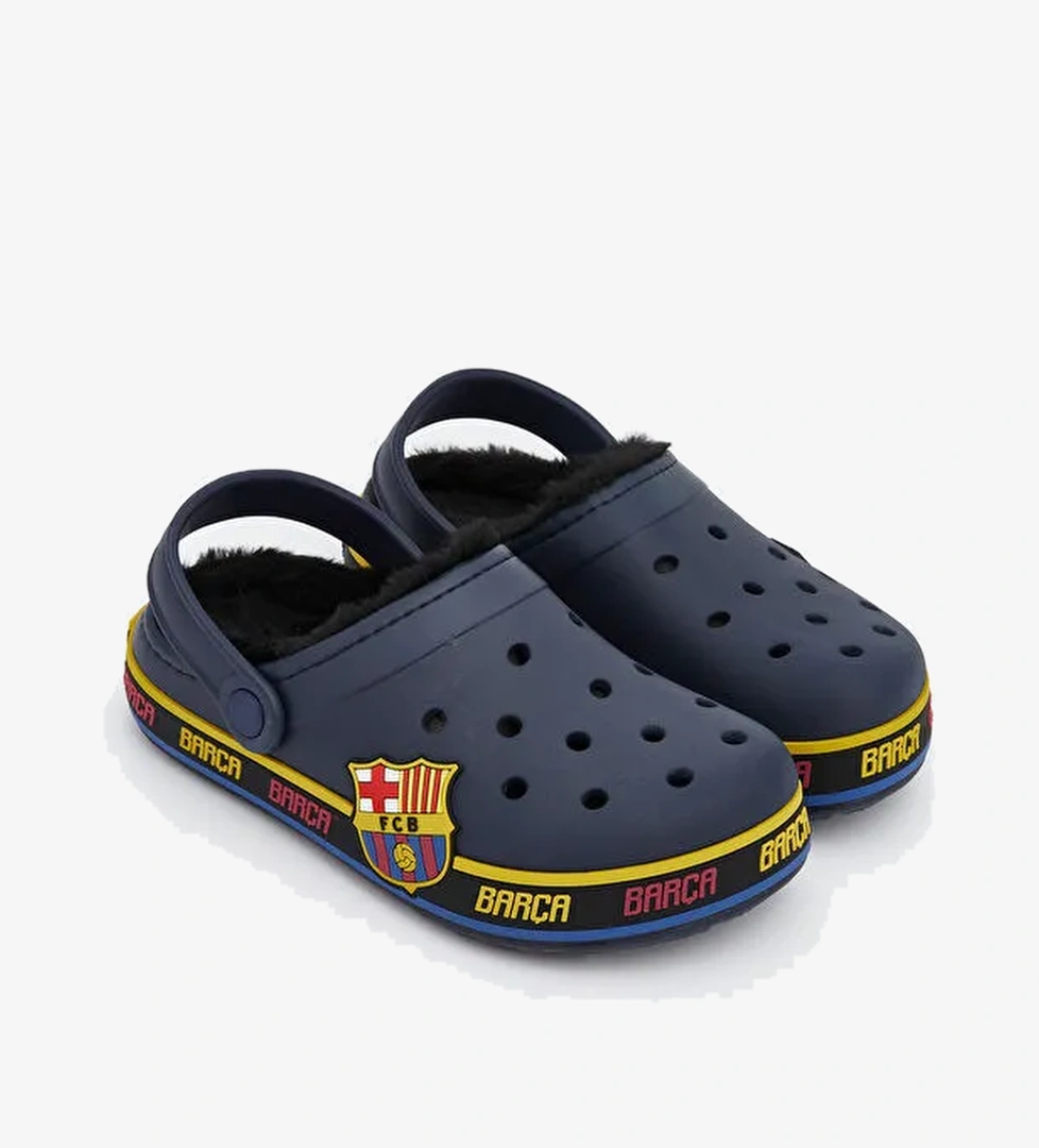 FC Barcelona Baskılı Erkek Çocuk Plaj Sandaleti - Görsel 1
