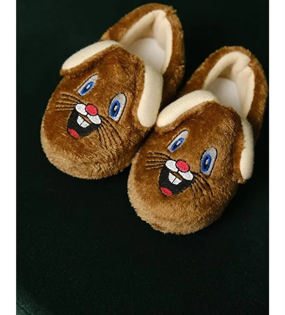 Mino Kulakcıklı Kaydırmaz Kreş Ev Okul Ayakkabısı Unisex Bebek Çocuk Panduf - Görsel 1