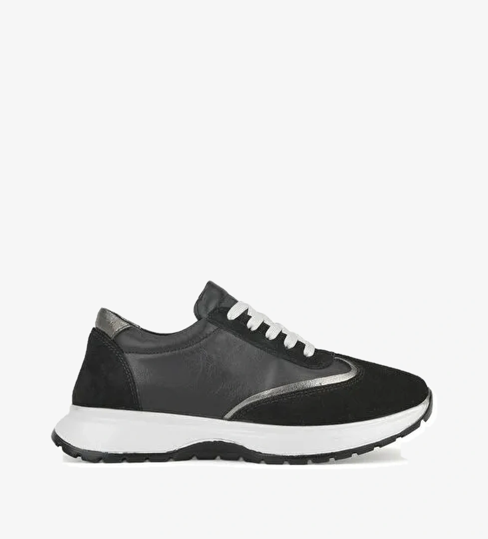 Ziya Kadın Hakiki Deri Sneaker 1531050z26501005k Vizon Siyah model görseli