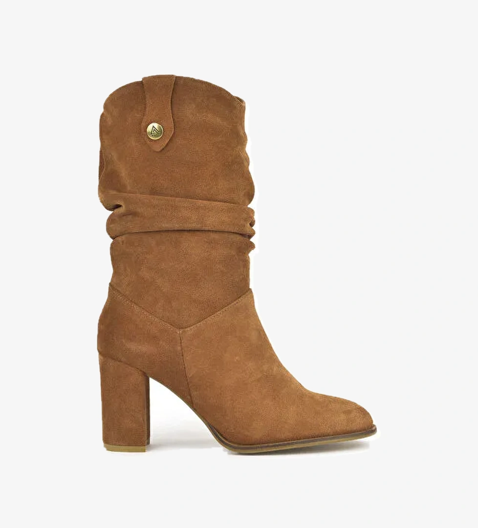 Kadın Hakiki Deri Çizme 1531050Z25100670K Taba - Görsel 1