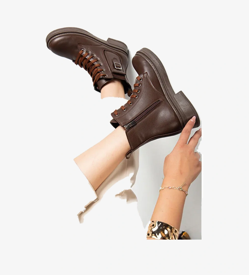 D1780 Soğuk Geçirmez Kışlık Kadın Bot & Bootie - Görsel 1