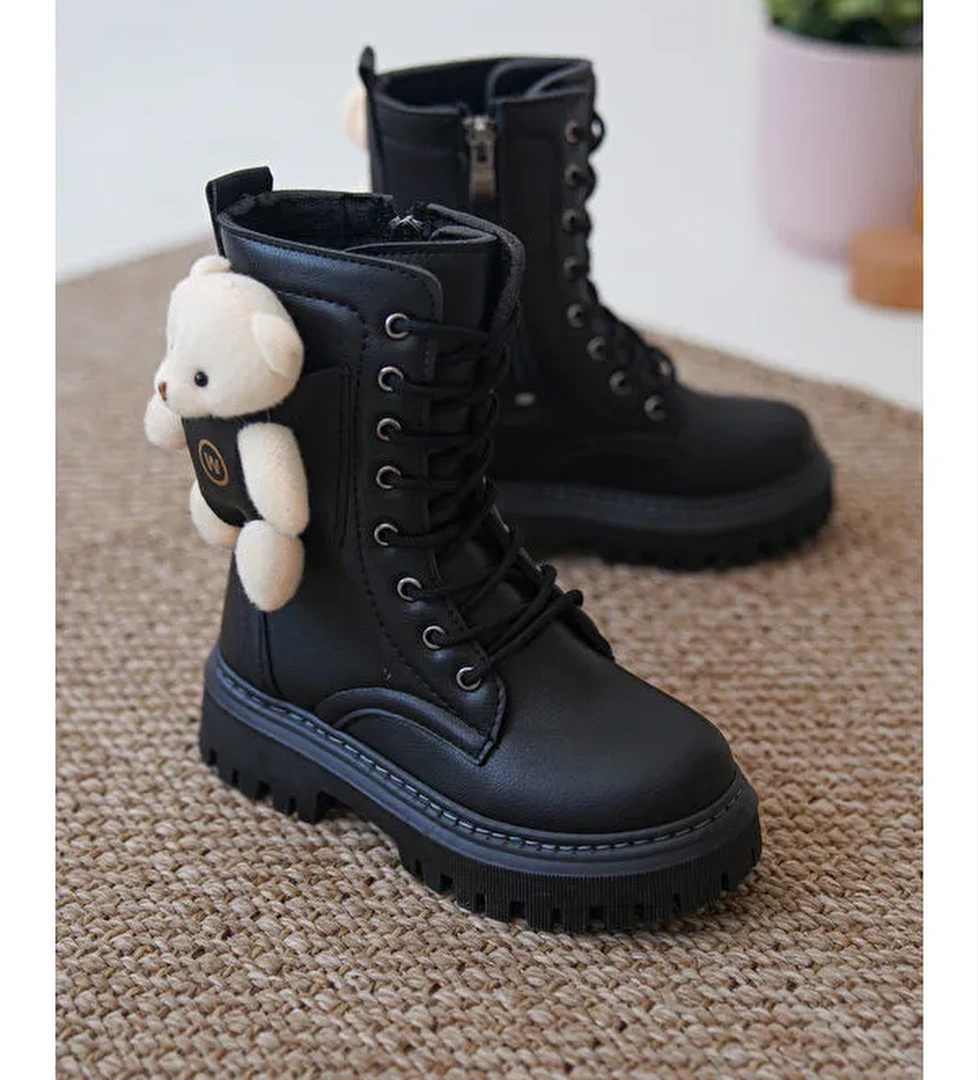 D006 Günlük Ortopedik Ayıcıklı Kız Çocuk Botu - Görsel 1