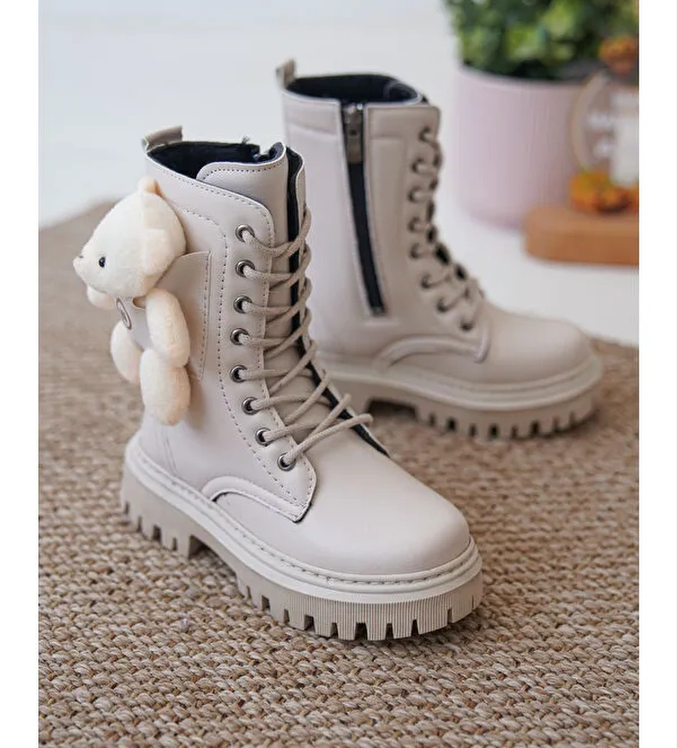 D006 Günlük Ortopedik Ayıcıklı Kız Çocuk Botu