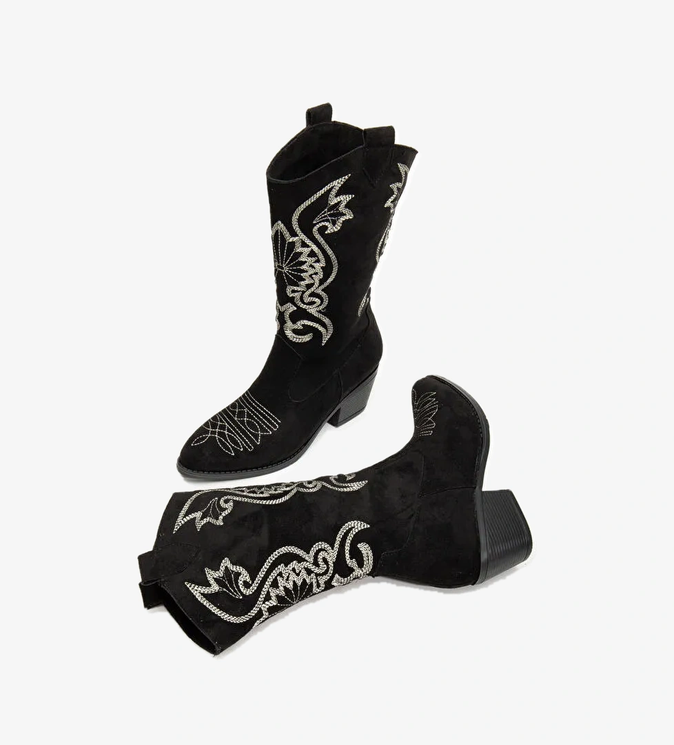 Kovboy Soğuk Geçirmez Kışlık Kadın Çizme - Görsel 1