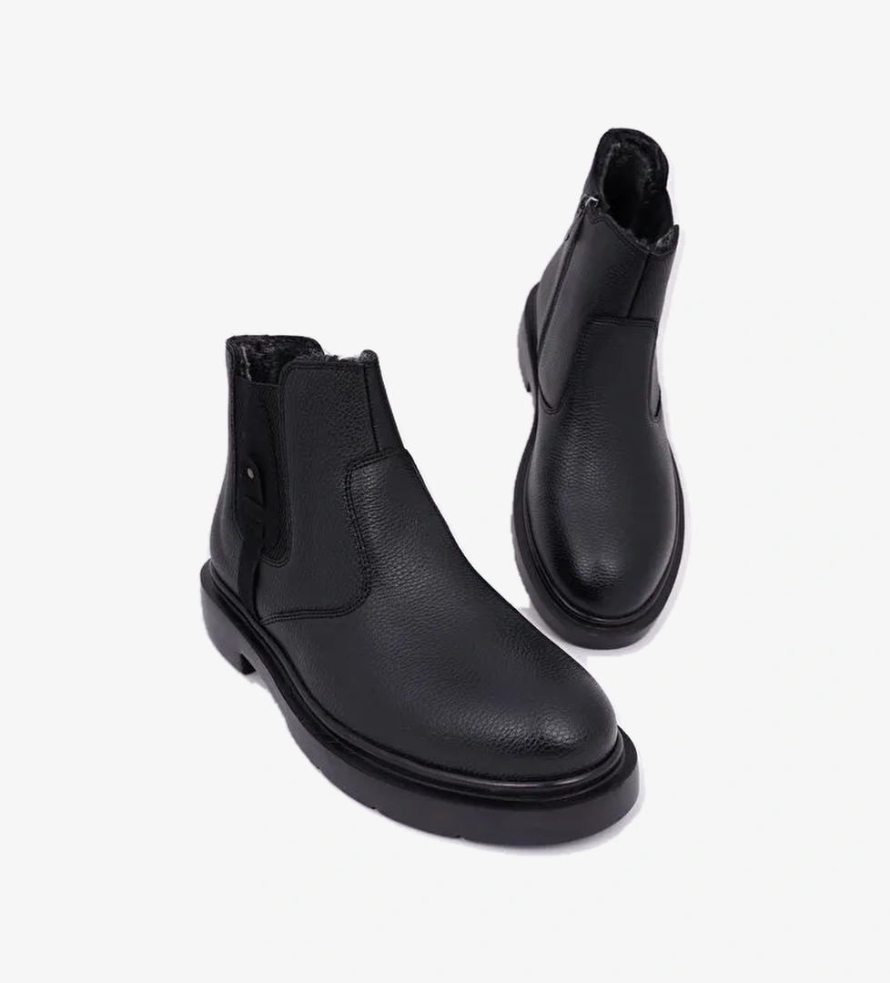 GERALT Fermuarlı İçi Kürklü Erkek Kışlık Bot