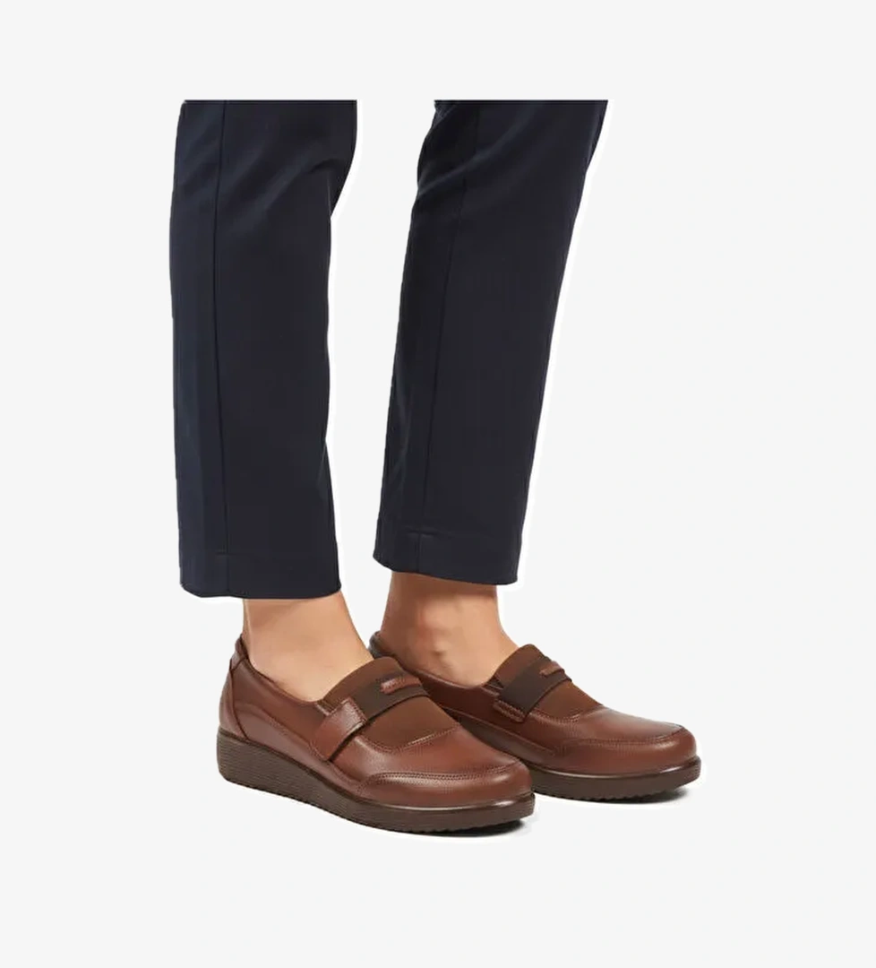 Taba Cırtlı Anatomik Hafif Esnek Kadın Casual Ayakkabı 293127 Z - Görsel 1