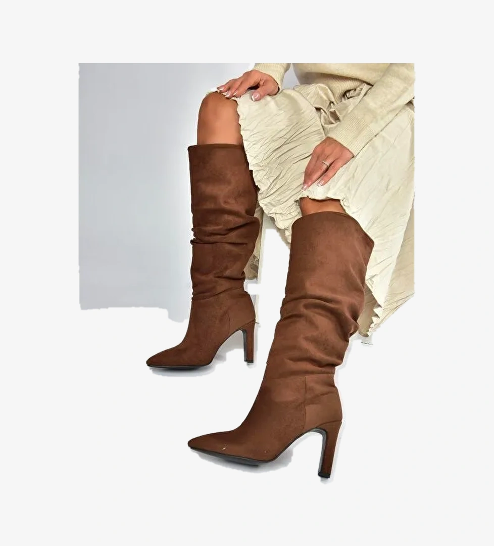 Kahverengi Kadın Çizme L404868002