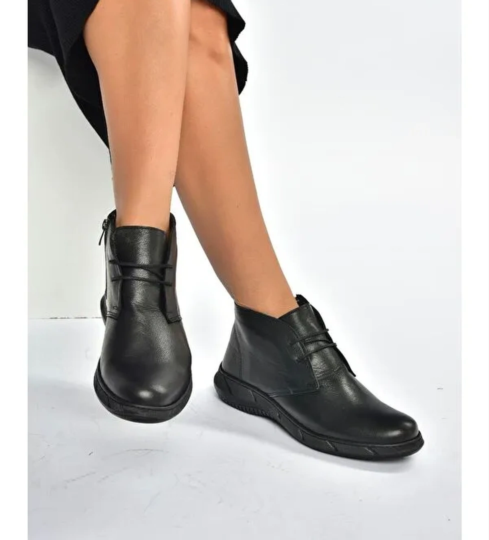 Fox Shoes Kahverengi Siyah Kadın Bot V398553603 model görseli