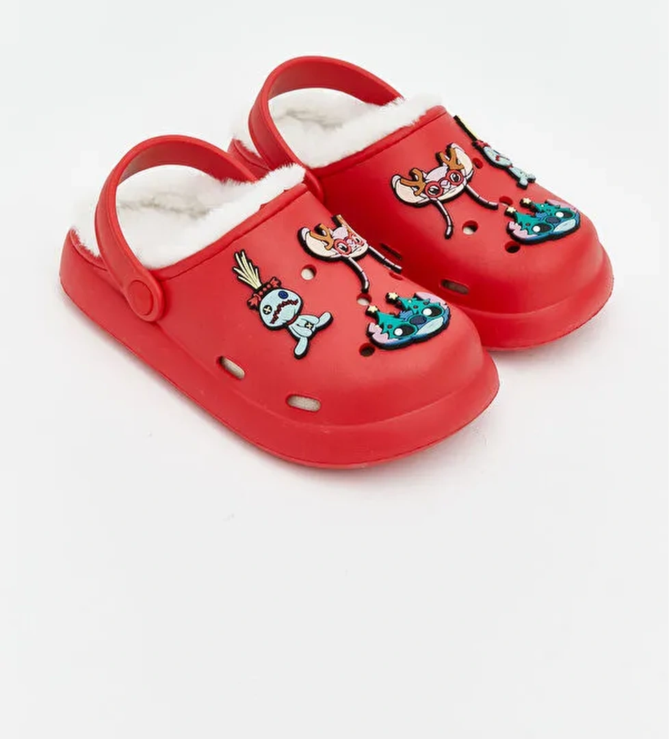 Lilo ve Stitch Baskılı Kız Bebek Ev Ayakkabısı